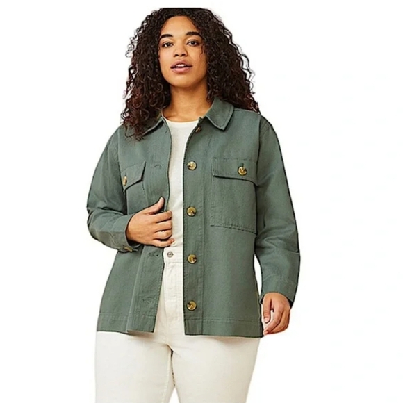 Free Assembly Jackets & Blazers - Free Assembly Green Surplus Shirt Jacket Size Women's XXL NEW
